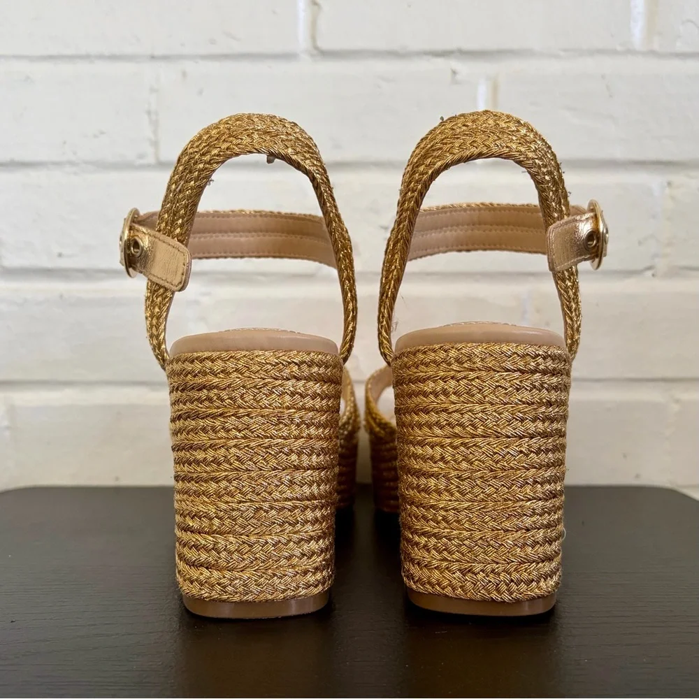 Bandolino Sabinna Platform Wedge in Gold, SZ 8.5 NWOB - Picture 9 of 11